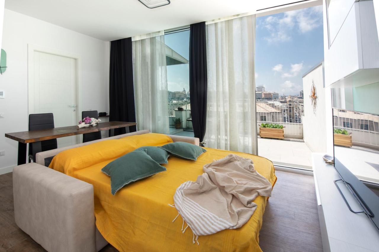شقة Attico Luxury Con Parcheggio E Terrazza Vista Mozzafiato جنوة المظهر الخارجي الصورة