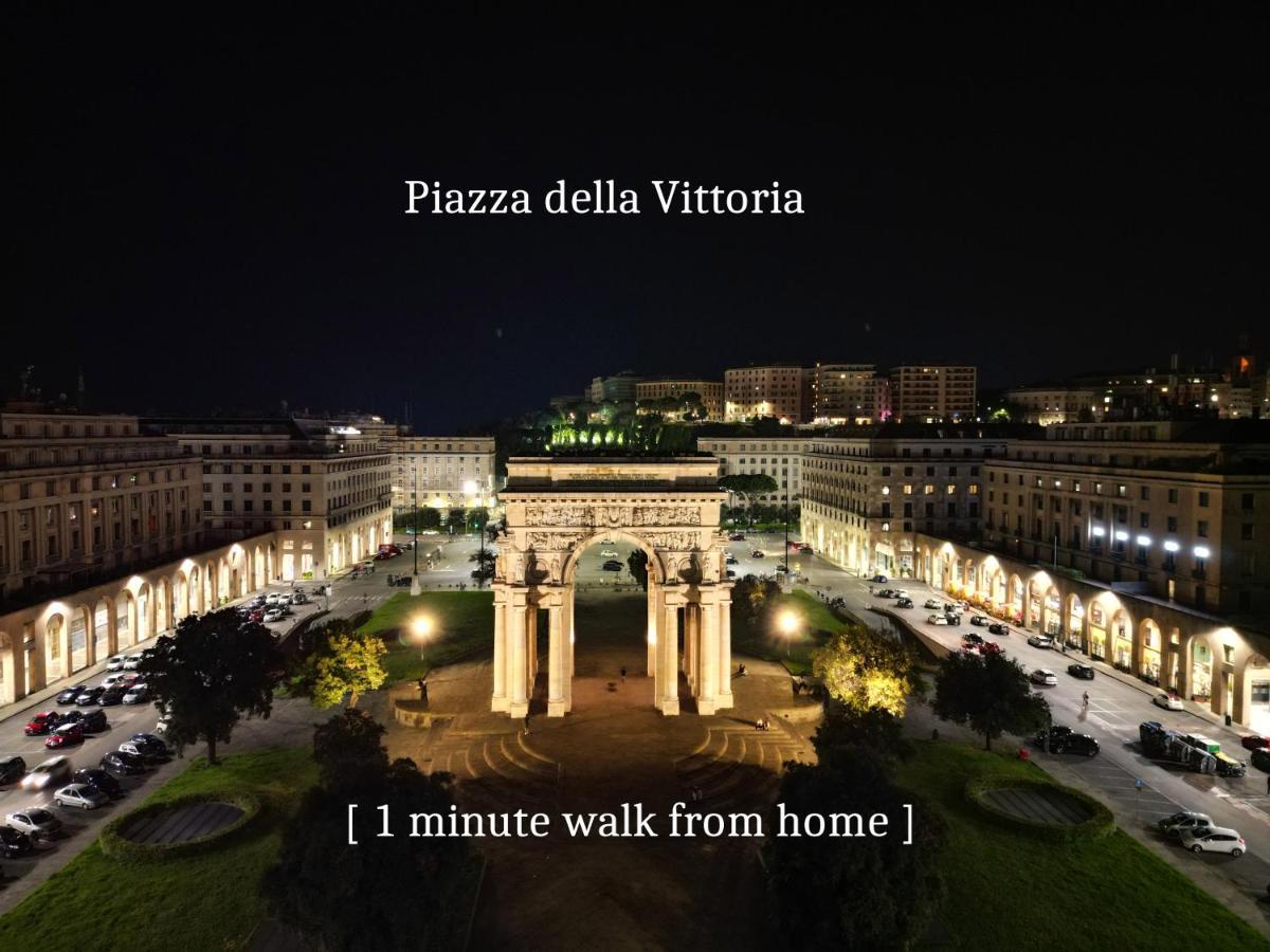 شقة Attico Luxury Con Parcheggio E Terrazza Vista Mozzafiato جنوة المظهر الخارجي الصورة