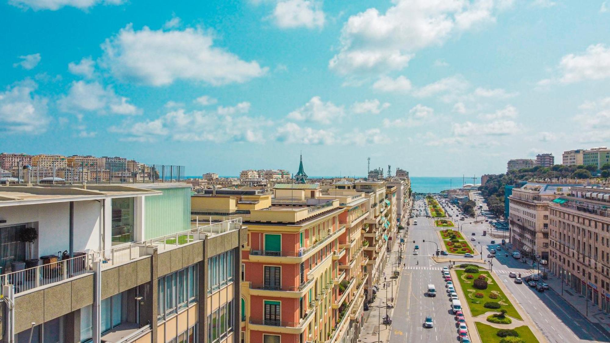 شقة Attico Luxury Con Parcheggio E Terrazza Vista Mozzafiato جنوة المظهر الخارجي الصورة