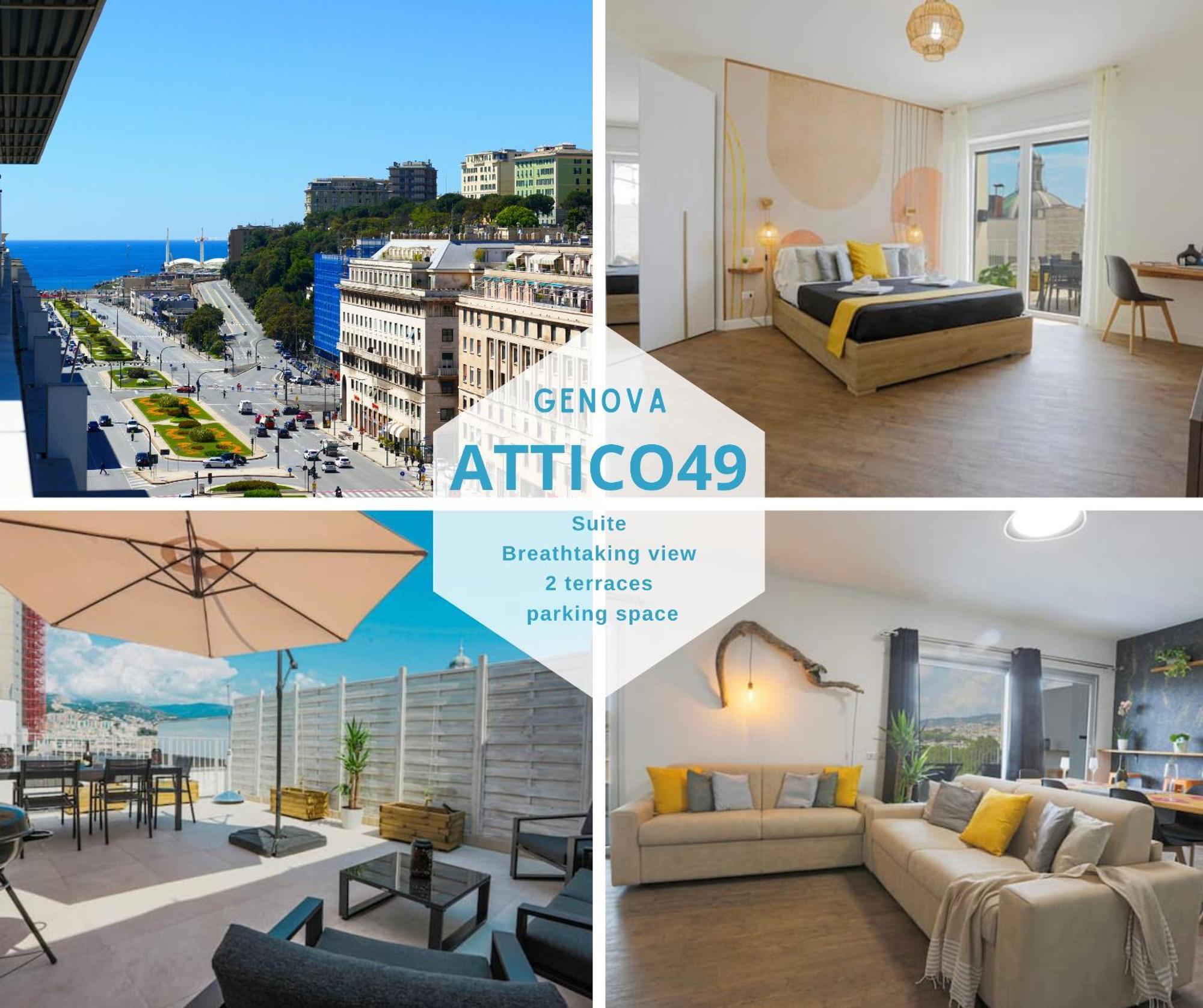 شقة Attico Luxury Con Parcheggio E Terrazza Vista Mozzafiato جنوة المظهر الخارجي الصورة